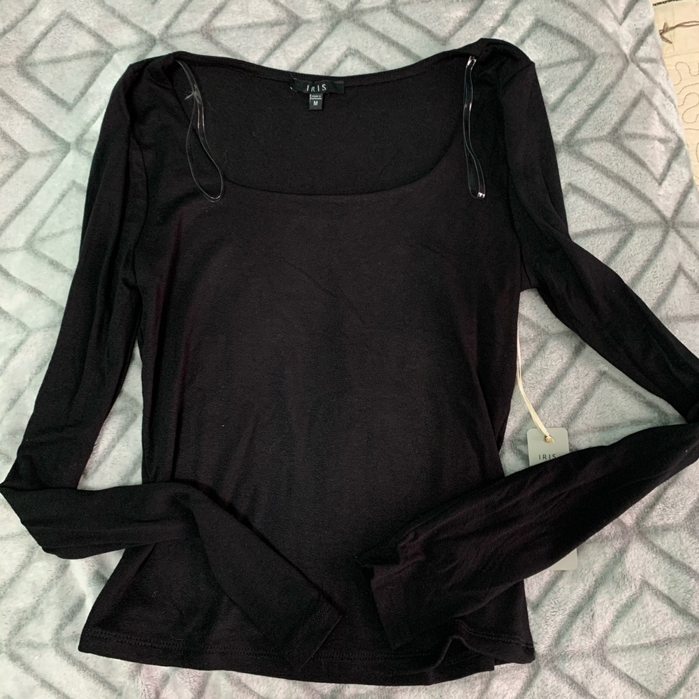 Black long sleeve blouse